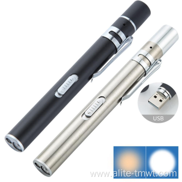 Stainless Steel Medical Pen Flashlight